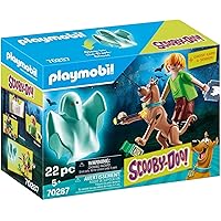 PLAYMOBIL Scooby DOO 70287 Scooby y Shaggy con Fantasma, A Partir de 5 Años