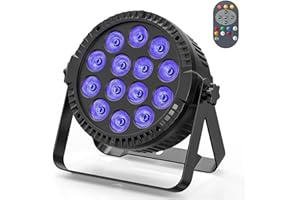 HOLDLAMP 14 x 6 RGBW LED Par Luce da palcoscenico con telecomando e attivazione del suono, DMX 4/8 CH LED Par Faro per DJ Bar KTV Disco Compleanno Festa