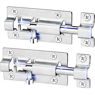 Pull Close Lock Chain Link Fence Aluminum Alloy Self-Closing Push-Pull Door Bolt Lock ...