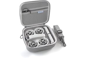 SKYREAT Bolsa de transporte para DJI Neo, bolsa de viaje portátil, bolsa de almacenamiento compacta con correa para DJI Neo Drone y accesorios de batería de vuelo inteligente, gris, Funda de