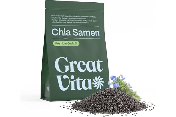 GreatVita Chia Samen, (1x 800g) naturbelassen ohne Gentechnik