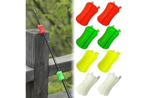 Cachpib 8PCS Portable Fishing Rod Fixed Ball Silicone Fishing Rod Tie Holder Fishing Rod Beam Wear Tight Pole Fishing Accessories for Fishing Pole Holder Clip