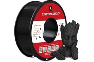 ACTIVEME Filamento PETG+ de 1,75 mm, filamento de impresora 3D PETG+, precisión dimensional +/- 0,02 mm, materiales de filamento de impresión 3D para impresora 3D, 1 kg / 1 bobina Negro