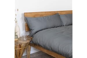 ‎AGA.PIE AGAPIE - Bambus Lyocell Kopfkissenbezug 80x40 cm - Dunkel-Grau, 100% Bio Oeko-Tex 100, für Allergiker, Antibakteriell, Ganzjahres-Bettwäsche, Atmungsaktiv, Geruchshemmend, Besonders sanft