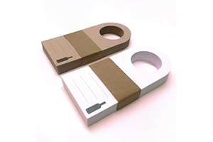 CYDPrinting Wine Beverage Bottle Neck Hanging Cards Tags Labels Reserved Table Number Name (WHITE 1 (Sample Card))