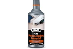 Cire pour Pierres, Marbre & Béton Ciré 1L – Apporte une Protection Satinée sans Lustrer – Helvet