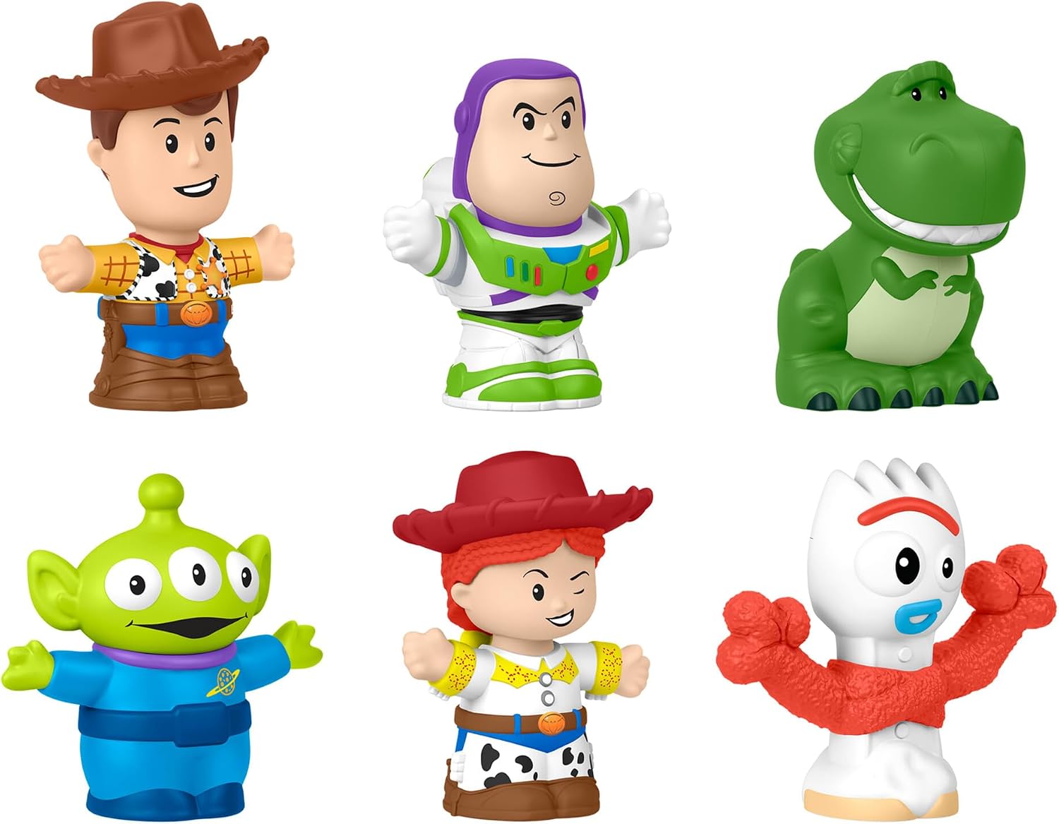 Fisher-Price Juguetes para niños pequeños, Conjunto de Figuras de Toy Story de Disney Pixar, 6 Personajes para Preescolar, Juegos de imitación y niños a Partir de 18 Meses, JLM24