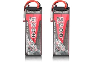 GOLDBAT 5200mAh 7.4V 80C 2S RC LiPo Battery Hard Case with Deans Plug for RC Evader BX Car RC Truck RC Truggy Racing (2 Packs)