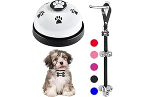 KEXIAVA 2 Unidades Timbres para Perros Timbre para Mascotas Perros Accesorios Timbre Perros Adiestramiento Timbre de Puerta para Perros para Salir al Aire Libre Campana de Tren de Cachorros (Negro)