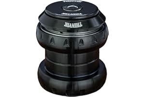 Thinvik Bike Headset 1-1/8 inch Threadless MTB Bicycle Headsets, 34 44 44-50.6 41.8-52 44-55 44-56mm Head Tube Straight Steerer Fork Bearing for MTB Road Bikes, Black