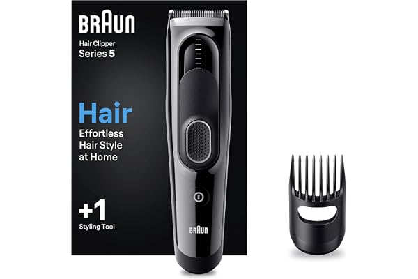 Braun Tondeuse À Cheveux Series 5 HC5310, Tondeuse Pour Coupe De Cheveux À La Maison Avec 9 Réglages De Longueurs