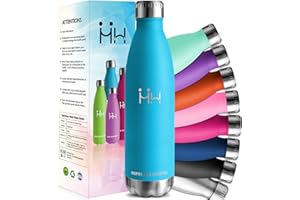 HoneyHolly Borraccia Termica, 18/8 Acciaio Inox Bottiglia Termica - 350ML/500ML/750/1000ML - Senza BPA Borraccia Palestra, Isolato Sottovuoto, Antigoccia, Bottiglia Acqua Termos per Bambini, Scuola