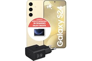 Samsung Galaxy S24 Smartphone AI, Caricatore incluso, Display 6.2'' FHD+ Dynamic AMOLED 2X, Fotocamera 50MP, RAM 8GB, 256GB, 4.000 mAh, Amber Yellow [Versione italiana]