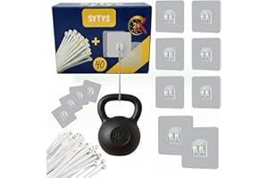 SYTYS KIT de FIJACION red para gatos Terraza 40 Ganchos Adhesivos + 40 Bridas SIN TALADRO Ganchos adhesivos para pared resistentes y Red gatos ventanas y MULTIPLES USOS Colgadores adhesivos resistentes