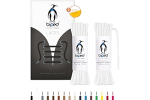 biped LACES 2 Paar runde Schnürsenkel aus Baumwolle ø 3,5 mm - reißfeste Qualitäts- Schuhbänder für Lederschuhe, Stiefel, Sneaker - für Arbeit, Freizeit und Sportschuhe - made in EU z2901
