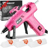 DEKOPRO 20W Pistola Silicona Caliente, Juego de Pistola de Silicona, Pistola Pegamento Caliente con 30 PCS Barras de Pegament