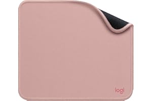 Logitech Mouse Pad - Studio Series, con Base de Goma Antideslizante, Superficie Resistente a Salpicaduras, Materiales Duraderos, Portátil, Diseño Fresco y Moderno - Rosado