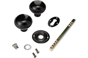 SterlingSRL8BK Rim Knob Sets, Black, Set of 2 Pieces