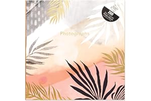 MOLY MAGNOLIA Tallon Album photo avec motif feuilles de palmier pour 200 photos de 10 x 15 cm
