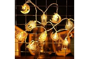 CABLELERA BIESVOY Decorazione Ramadan Luci Ramadan String, 6,5 ft 10 LED Decorazioni Eid Mubarak Decorazioni Ramadan Eid String Light Decorazioni Ramadan per la Decorazione Domestica Eid