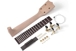 RuiJOTWAT 23-Inch Diy Ukulele Neck Kit, Cigar Box Handle + Strings + Tuning Pegs + Bridge