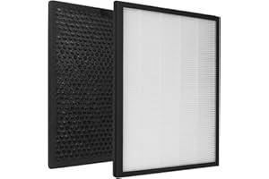 Awinker Kit de filtres purificateurs d'air pour Philips AC1215, AC1217, AC1214/10, AC2729/10, filtre de rechange compatible avec Philips FY1410/30, FY1413/30, Series 1000,1 filtre HEPA et 1 filtre à