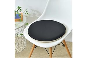 UYEOCO Cuscino Rotondi per sedia in memory foam, 40/45cm, comoda sedia da pranzo, rimovibile, antiscivolo,Rotondi Cuscini Sedie Cucina per Sedie da Pranzo,Esterno, Giardino, Ufficio, Soggiorno(K3,45cm (18in)