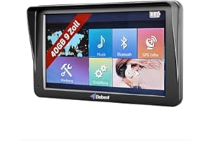 Elebest City 90+ – 9 Zoll GPS Navigationsgerät für Auto, LKW & Wohnmobil | 52 Länder Europakarte, Bluetooth, Freisprecheinrichtung, Blitzerwarner, Fahrspurassistent, lebenslange Updates