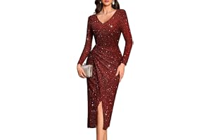 Bbonlinedress Damklänning, paljettklänning, lång aftonklänning, balklänning, cocktailklänning, maxiklänning med slits, glittr