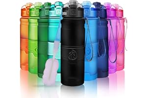 ZORRI Borraccia Sportiva BPA Free Tritan 400ml /14oz, 500ml/ 17oz, 700ml/ 24oz, 1l / 32oz - Bottiglia da Palestra Riutilizzabile Ideale da Corsa, Bici, Ciclismo, Scuola Bambini, Viaggi e Altro