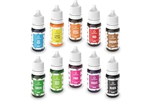 Colorant Alimentaire Pâtisserie 10×10ml Colorant Alimentaire Haute Concentration Colorant Liquide pour Coloration Boissons Macaron Fondant Gâteaux Biscuits Saint-Valentin