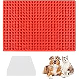 Mini Stampo Rotondo in Silicone a 468 Cavità con 1 Spatola per Crocchette per Cani, Teglia in Silicone per Crocchette per Can