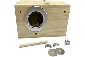 Losxuido Massivholz Papagei Zucht Box Wellensittich Holz Zuchtbox Vogelzuchtbox Wellensittichhaus Sittich Nistkasten Vogelhaus für Wellensittich Exoten Papagei Sittich (Unsichtbar, Set 1)