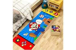 LCEY Tappeto Super Mario,Tappeto Per La Cameretta Dei Bambini,antiscivolo,lavabile,tappeto Da Gioco Per Bambini,per Casa, Soggiorno, Camera Da Letto-8||60X120cm