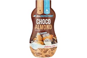 ALLNUTRITION Sweet Sauce - Sauce pour Desserts - Sirops Hypocaloriques - Dessert Nutritionnel - Faible en Calories - Collations Saines - 500 ml - Chocolat aux Amandes