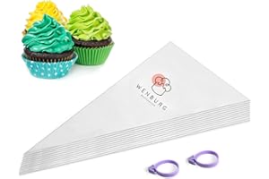 Wenburg Jednorazowe worki do wyciskania – profesjonalny zestaw torebek cukierniczych do wyciskania – pieczenie, wykręcanie tortów (40 cm (100 szt.)