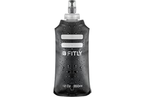 FITLY Miękka butelka na wodę, kurcząca się podczas picia, miękka butelka do nawodnienia, składana butelka na wodę, idealna do biegania, wędrówek, jazdy na rowerze, wspinaczki i rygorystycznej