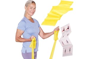 ‎THERABAND TheraBand 1,50m im PE Beutel mit Anleitung | Fitnessband | Gymnastikband | Stretchband für Ganzkörpertraining | Widerstandsband | Training Bands für Zuhause | Fitness Zubehör | 100% Naturlatex