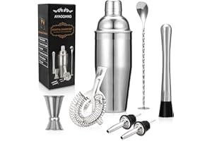 AYAOQIANG Cocktail Set, 7 Teileig Cocktail Shaker Cocktail Mixer Geschenk, Premium Shaker 750ML, Cocktailshaker Bar Zubehör Set für Zuhause Bar.