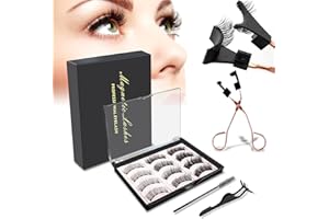 CHIOSA Magnetische Wimpern,3D Falsche Wimpern,Magnet Wimpern ohne Eyeliner,Künstliche Wimpern Magnetisch Set,Wiederverwendbare Natürliche Magnetic Eyelashes Kit mit Pinzette, Wasserdichtem Langlebigem