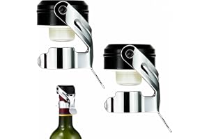 Sonostacle 2 stycken vinpropp, champagnepropp i rostfritt stål | Återanvändbara vinproppar, förhindrar läckage och håller sig fräsch, perfekt för mousserande viner, gruva och prosecco