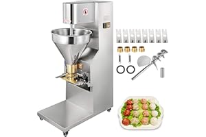 VEVOR Máquina Eléctrica de Albóndiga 1100 W, Máquina de Formación de Bolas de Carne,18/20/22/26/30 mm, Máquina de Formación de Bolas de Carne, 280 Albóndigas/Minuto, Máquina Comercial Albóndigas