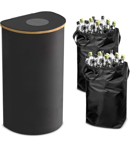 LUMITERRA 100L Collecteur De Bouteilles Avec Couvercle