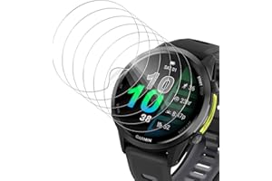 HidWee Displayschutz Kompatibel mit Garmin Forerunner 970 / Forerunner 570 47mm Schutzfolie, 6 Stück TPU Displayschutzfolie [Nicht-Glas], Blasenfrei, Anti-Staub, Wasserdicht, Sensitive Touch HD Folie