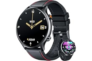 NONGAMX Smartwatch Orologio Uomo Fitness Watch - 1.39 Rotondo Touchscreen Smart Tracker Chiamate Impermeabile Sport Contapassi Pressione Sanguigna Automatico Cardiofrequenzimetro Sonno Compatibile Android iOS