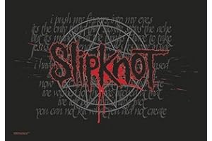 ‎HEART ROCK Heart Rock Bandiera Originale Slipknot - Splattered Tessuto, Multicolore, 110x75x0.1 cm