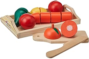 Happy People 45007 - Tagliere con Frutta e Verdura in Legno, 20,5 x 13 x 3,5 cm