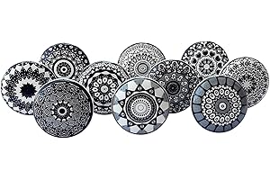 Royal Kraft Vintage ceramiczne gałki do szafek kuchennych, drzwi i szuflad, szafy, szafki (zestaw 10 szt.) Sknob015