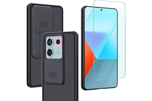 Yohii Funda para Xiaomi Redmi Note 13 Pro 5G/ Xiaomi Poco X6 5G, con 1 Pieza Cristal Templado, Protección contra Caídas de Grado Militar Antigolpes Protección de la Cámara Antiarañazos Carcasa - Negro