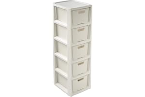 BRANQ HOME ESSENTIAL BranQ - Home essential Étagère en rotin Crème 5 paniers